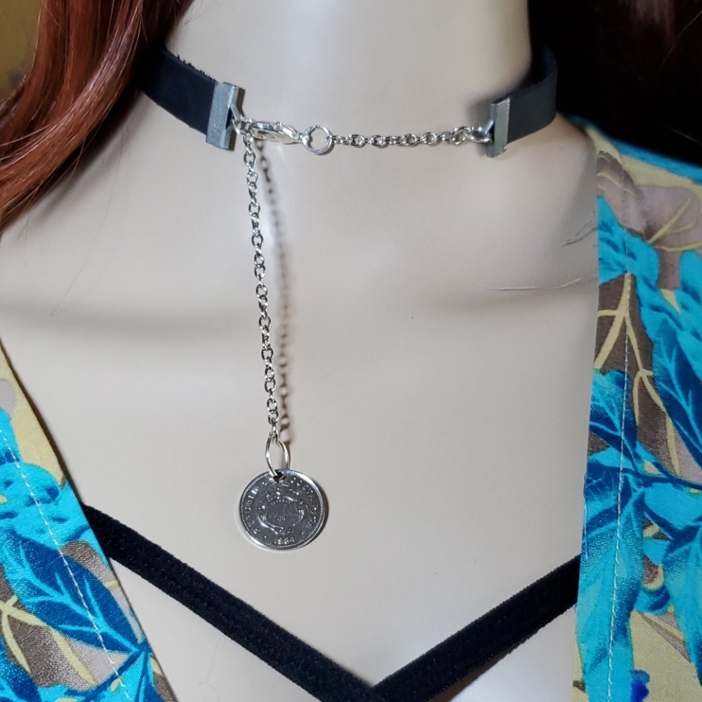 Vintage Silver Choker Natural Stones - Picture 5 of 8